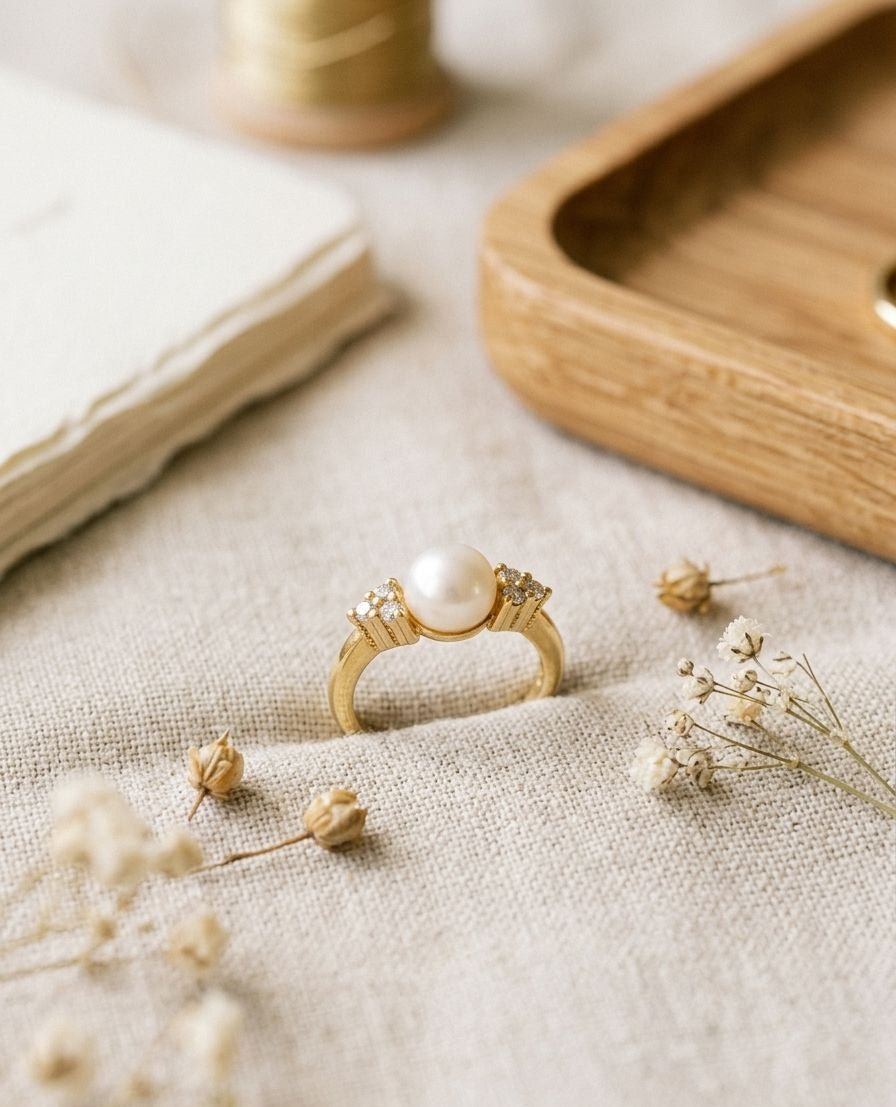 Aria pearl ring - Opalea Jewelry