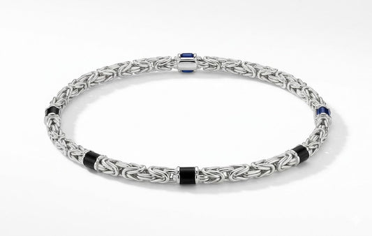 Black agate bracelet for men - Opalea Jewelry