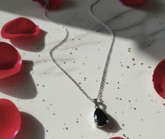 Black agate necklace - Opalea Jewelry