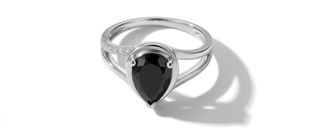 Black agate ring - Opalea Jewelry