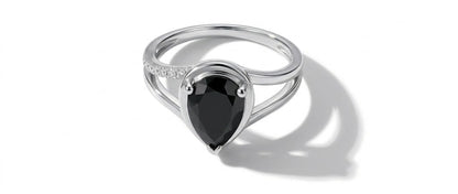 Black agate ring - Opalea Jewelry