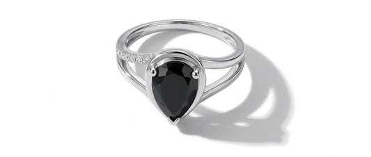 Black agate ring - Opalea Jewelry
