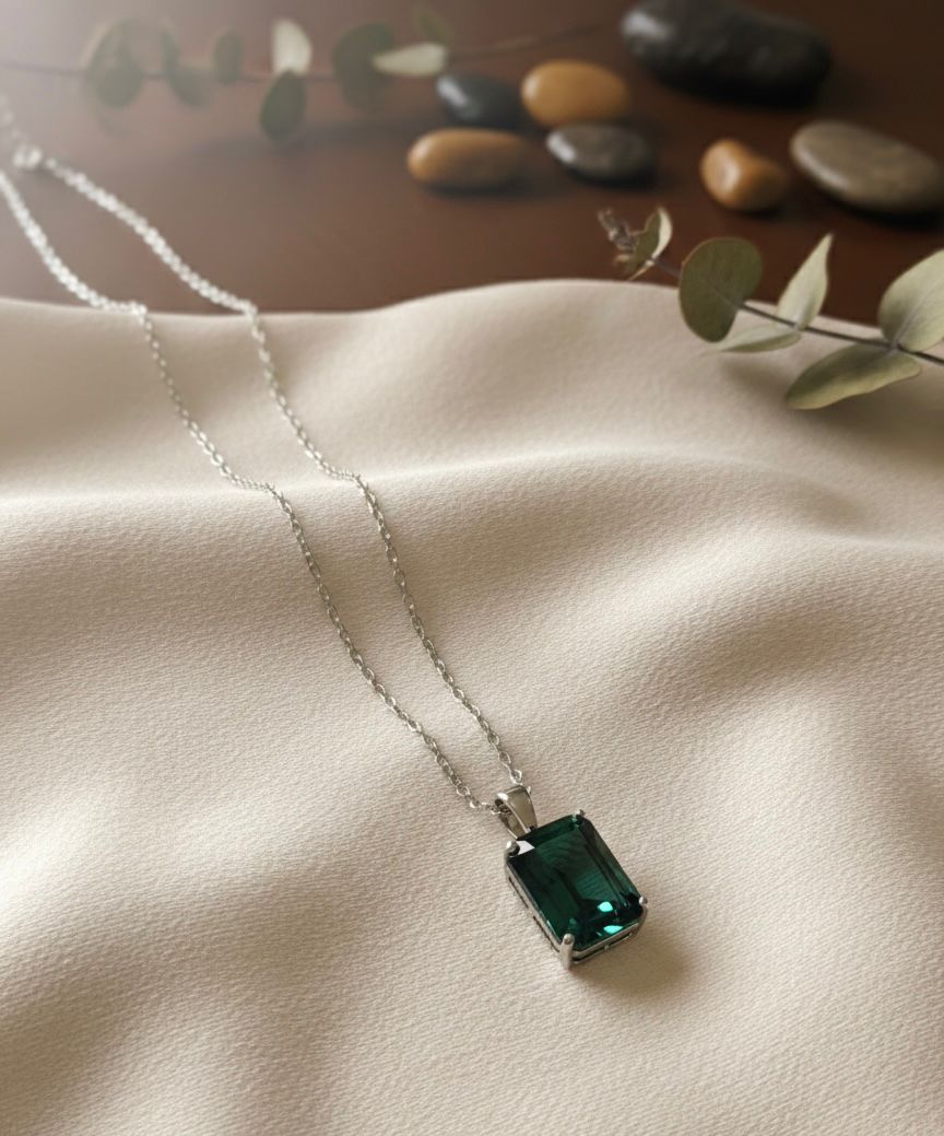 Green nano necklace - Opalea Jewelry