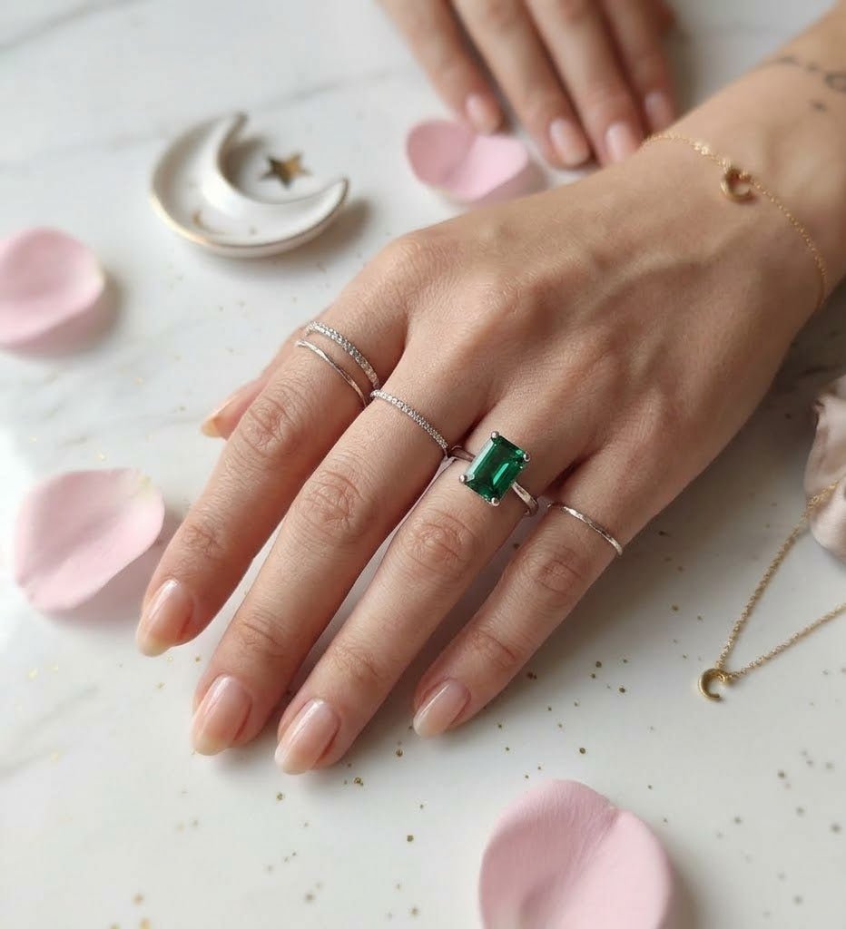 Green nano ring - Opalea Jewelry
