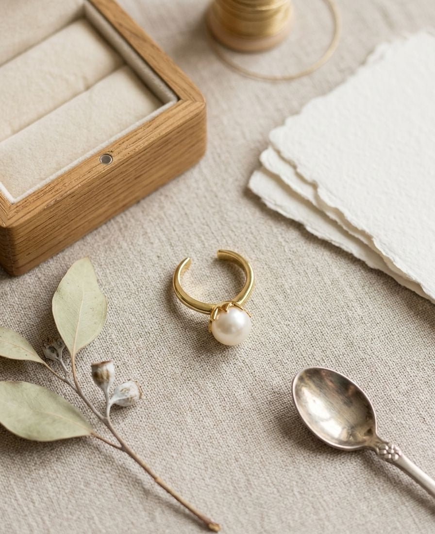 Royal Petal pearl ring - Opalea Jewelry