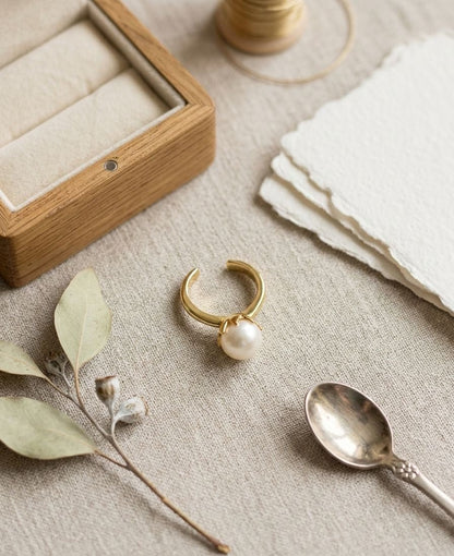 Royal Petal pearl ring - Opalea Jewelry