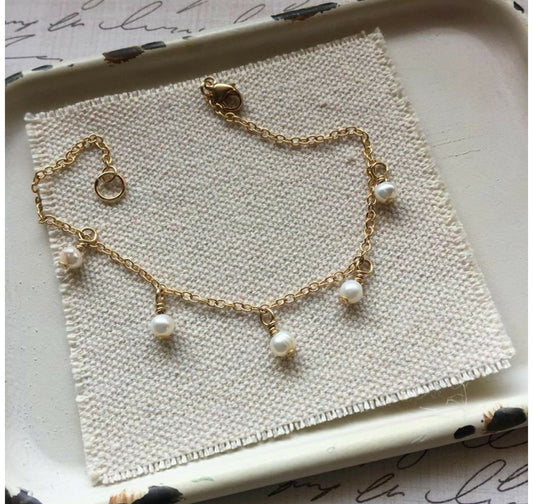 The pearl link bracelet - Opalea Jewelry
