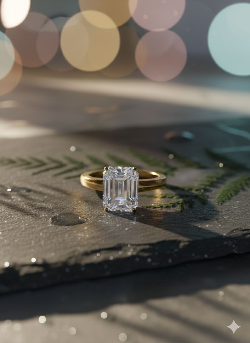 White zircon ring - Opalea Jewelry