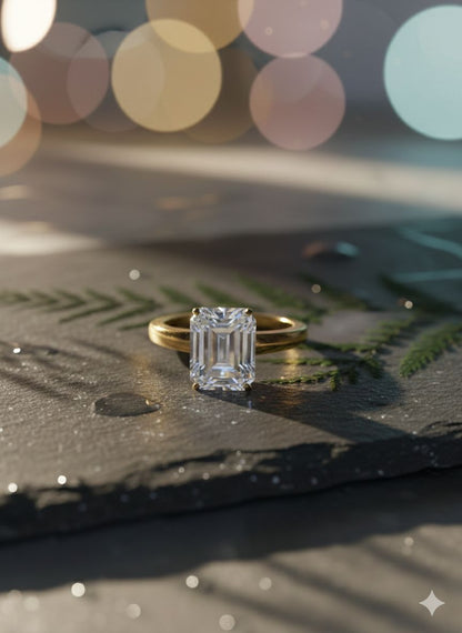 White zircon ring - Opalea Jewelry