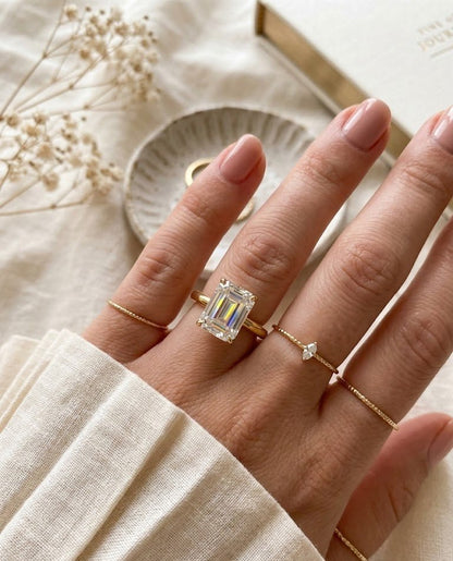 White zircon ring - Opalea Jewelry