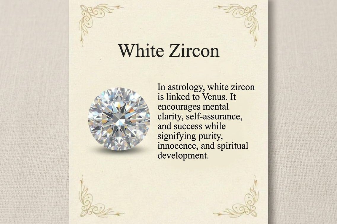 White zircon ring - Opalea Jewelry