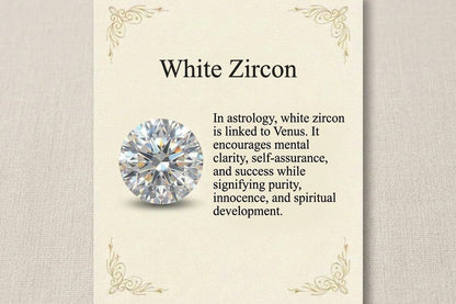 White zircon ring - Opalea Jewelry